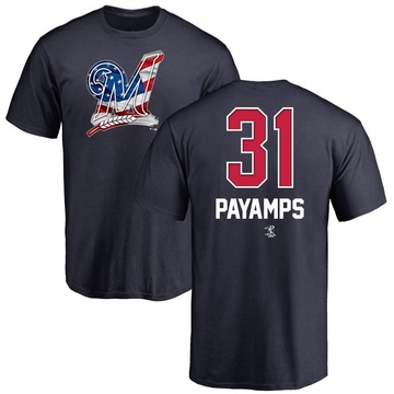 Youth Milwaukee Brewers Joel Payamps ＃31 Name and Number Banner Wave T-Shirt - Navy