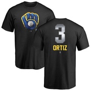 Youth Milwaukee Brewers Joey Ortiz ＃3 Midnight Mascot T-Shirt - Black