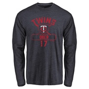 Youth Minnesota Twins Bailey Ober ＃17 Base Runner Long Sleeve T-Shirt - Navy