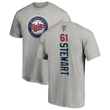 Youth Minnesota Twins Brock Stewart ＃61 Backer T-Shirt Ash