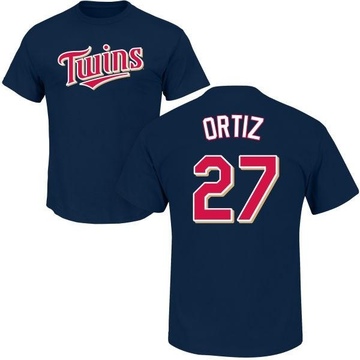 Youth Minnesota Twins David Ortiz ＃27 Roster Name & Number T-Shirt - Navy