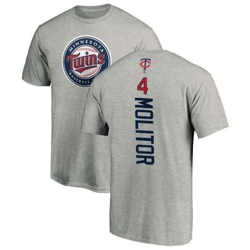 Youth Minnesota Twins Paul Molitor ＃4 Backer T-Shirt Ash