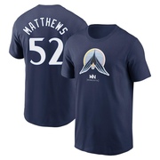 Youth Minnesota Twins Zebby Matthews ＃52 2024 City Connect Name & Number T-Shirt - Navy