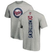 Youth Minnesota Twins Zebby Matthews ＃52 Backer T-Shirt Ash