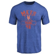 Youth New York Mets Alex Young ＃46 Base Runner T-Shirt - Royal