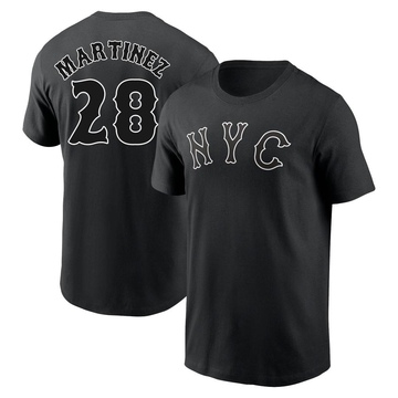 Youth New York Mets J.D. Martinez ＃28 2024 City Connect Name & Number T-Shirt - Black