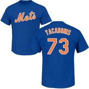 Youth New York Mets Jimmy Yacabonis ＃73 Roster Name & Number T-Shirt - Royal