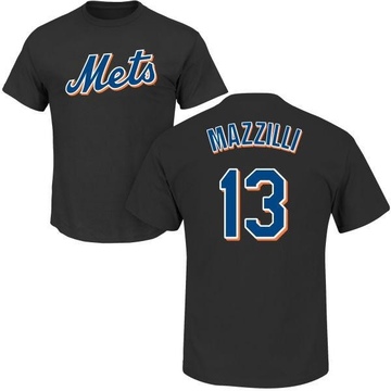 Youth New York Mets Lee Mazzilli ＃13 Roster Name & Number T-Shirt - Black