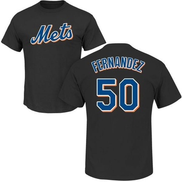 Youth New York Mets Sid Fernandez ＃50 Roster Name & Number T-Shirt - Black