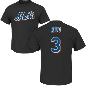 Youth New York Mets Tomas Nido ＃3 Roster Name & Number T-Shirt - Black