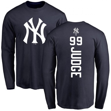 Youth New York Yankees Aaron Judge ＃99 Backer Long Sleeve T-Shirt - Navy