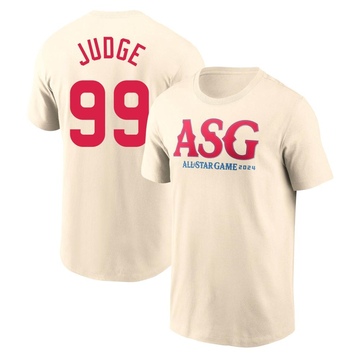 Youth New York Yankees Aaron Judge ＃99 Game 2024 All-Star Collection Legend T-Shirt - Cream