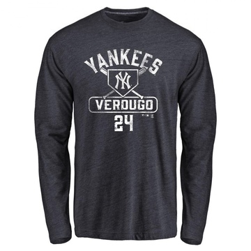 Youth New York Yankees Alex Verdugo ＃24 Base Runner Long Sleeve T-Shirt - Navy