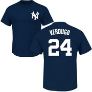 Youth New York Yankees Alex Verdugo ＃24 Roster Name & Number T-Shirt - Navy