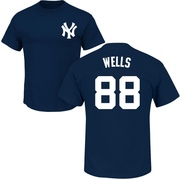 Youth New York Yankees Austin Wells ＃88 Roster Name & Number T-Shirt - Navy