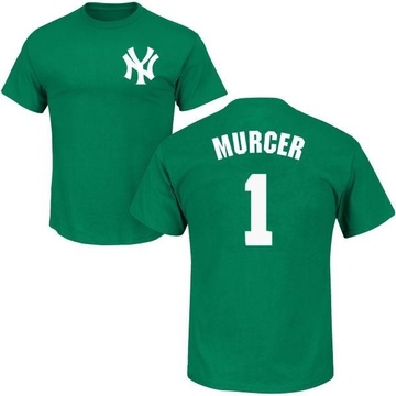 Youth New York Yankees Bobby Murcer ＃1 St. Patrick's Day Roster Name & Number T-Shirt - Green