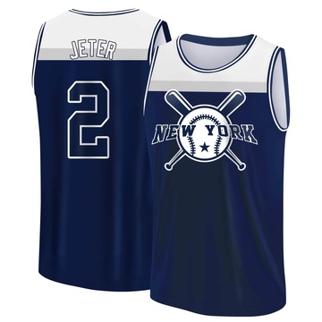 Youth New York Yankees Derek Jeter ＃2 Legend Baseball Tank Top - Navy/White