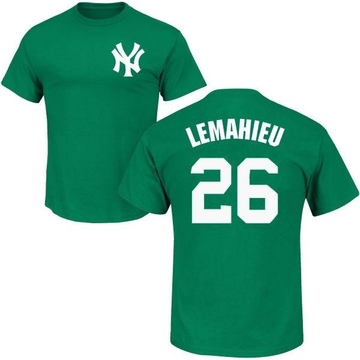 Youth New York Yankees DJ LeMahieu ＃26 St. Patrick's Day Roster Name & Number T-Shirt - Green