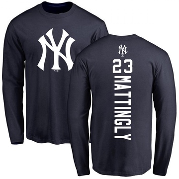 Youth New York Yankees Don Mattingly ＃23 Backer Long Sleeve T-Shirt - Navy