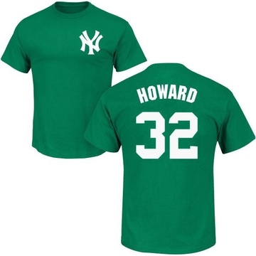 Youth New York Yankees Elston Howard ＃32 St. Patrick's Day Roster Name & Number T-Shirt - Green