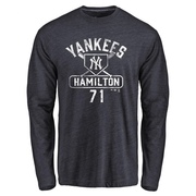 Youth New York Yankees Ian Hamilton ＃71 Base Runner Long Sleeve T-Shirt - Navy