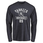 Youth New York Yankees Jasson Dominguez ＃89 Base Runner Long Sleeve T-Shirt - Navy