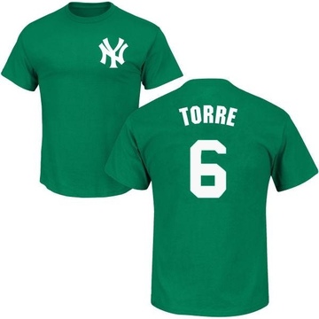 Youth New York Yankees Joe Torre ＃6 St. Patrick's Day Roster Name & Number T-Shirt - Green