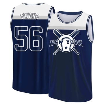 Youth New York Yankees Lou Trivino ＃56 Legend Baseball Tank Top - Navy/White