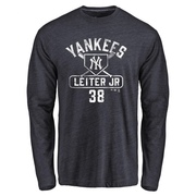 Youth New York Yankees Mark Leiter Jr. ＃38 Base Runner Long Sleeve T-Shirt - Navy