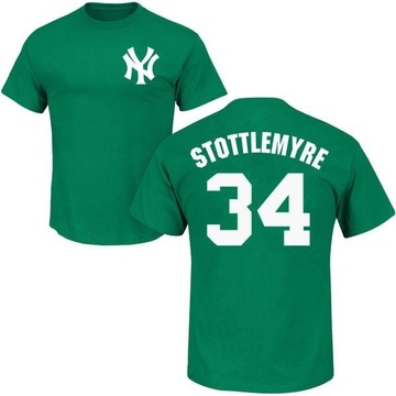 Youth New York Yankees Mel Stottlemyre ＃34 St. Patrick's Day Roster Name & Number T-Shirt - Green