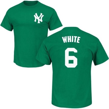 Youth New York Yankees Roy White ＃6 St. Patrick's Day Roster Name & Number T-Shirt - Green