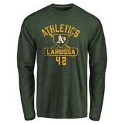 Youth Oakland Athletics Tony Larussa ＃42 Base Runner Long Sleeve T-Shirt - Green