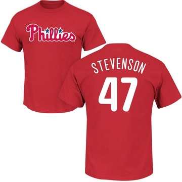 Youth Philadelphia Phillies Cal Stevenson ＃47 Roster Name & Number T-Shirt - Red