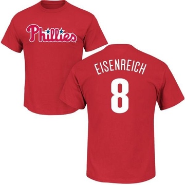 Youth Philadelphia Phillies Jim Eisenreich ＃8 Roster Name & Number T-Shirt - Red