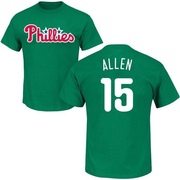 Youth Philadelphia Phillies Richie Allen ＃15 St. Patrick's Day Roster Name & Number T-Shirt - Green