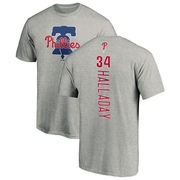 Youth Philadelphia Phillies Roy Halladay ＃34 Backer T-Shirt Ash