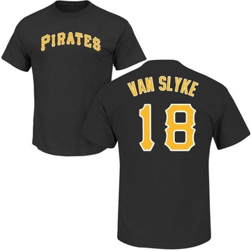 Youth Pittsburgh Pirates Andy Van Slyke ＃18 Roster Name & Number T-Shirt - Black