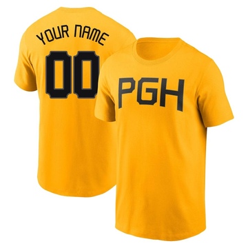 Youth Pittsburgh Pirates Custom ＃00 2023 City Connect Name & Number T-Shirt - Gold