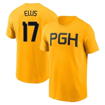 Youth Pittsburgh Pirates Dock Ellis ＃17 2023 City Connect Name & Number T-Shirt - Gold