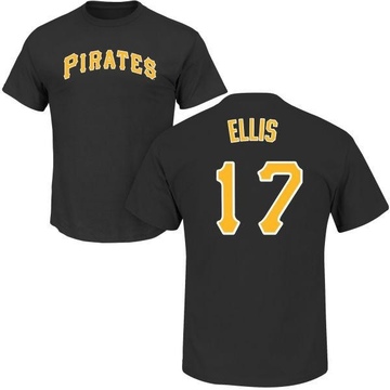 Youth Pittsburgh Pirates Dock Ellis ＃17 Roster Name & Number T-Shirt - Black