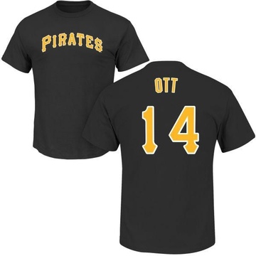 Youth Pittsburgh Pirates Ed Ott ＃14 Roster Name & Number T-Shirt - Black