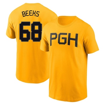 Youth Pittsburgh Pirates Jalen Beeks ＃68 2023 City Connect Name & Number T-Shirt - Gold