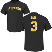 Youth Pittsburgh Pirates Jay Bell ＃3 Roster Name & Number T-Shirt - Black