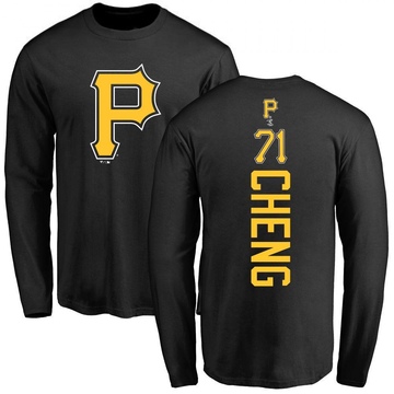 Youth Pittsburgh Pirates Tsung-Che Cheng ＃71 Backer Long Sleeve T-Shirt - Black