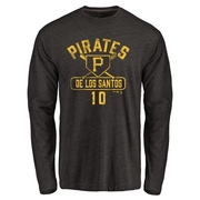 Youth Pittsburgh Pirates Yordany De Los Santos ＃10 Base Runner Long Sleeve T-Shirt - Black