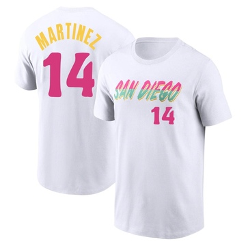 Youth San Diego Padres Carmelo Martinez ＃14 2022 City Connect Name & Number T-Shirt - White