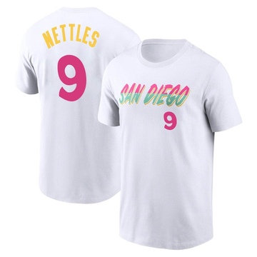 Youth San Diego Padres Graig Nettles ＃9 2022 City Connect Name & Number T-Shirt - White