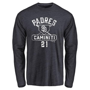 Youth San Diego Padres Ken Caminiti ＃21 Base Runner Long Sleeve T-Shirt - Navy