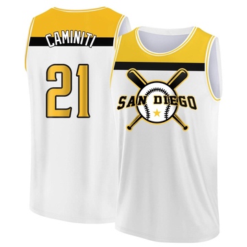 Youth San Diego Padres Ken Caminiti ＃21 Legend Baseball Tank Top - White/Yellow