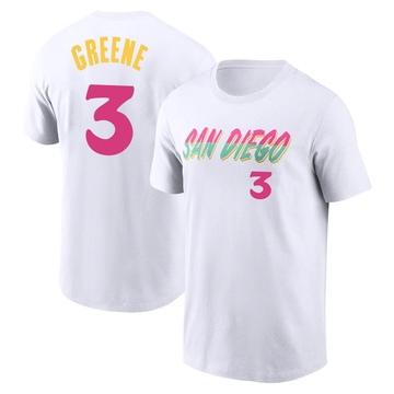 Youth San Diego Padres Khalil Greene ＃3 2022 City Connect Name & Number T-Shirt - White